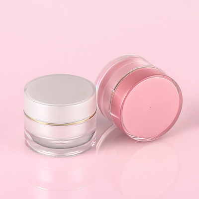 10g 20g 30g Plastic Cosmetic Face Cream Packaging Pink Round Pet Empty Jars