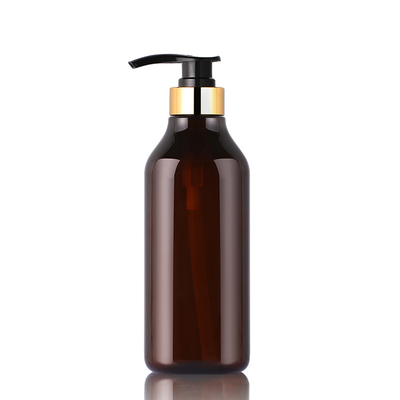 Luxury Amber 200ml 300ml 350ml 400ml 1000ml Boston Body Lotion Cosmetic Unique Fancy Shampoo Bottle Gold Top