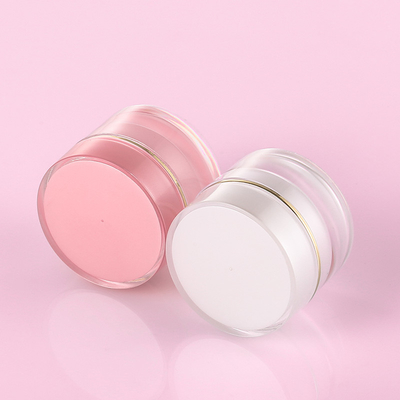 Coloured PP Plastic Cream packaging Jar With White Lid Skin Care 10g 20g 30g
