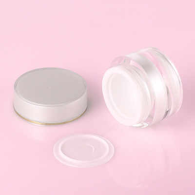 Coloured PP Plastic Cream packaging Jar With White Lid Skin Care 10g 20g 30g