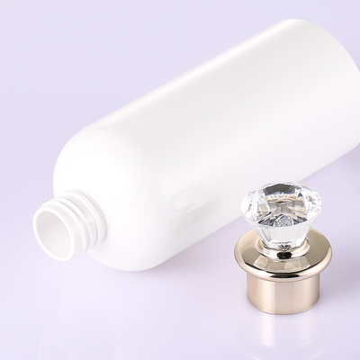 High Quality PET Round White Unilever Empty Airless Cosmetic Packaging Plastic Lotion Shampoo Bottles With Diamond Cap