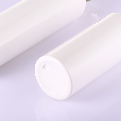 High Quality PET Round White Unilever Empty Airless Cosmetic Packaging Plastic Lotion Shampoo Bottles With Diamond Cap