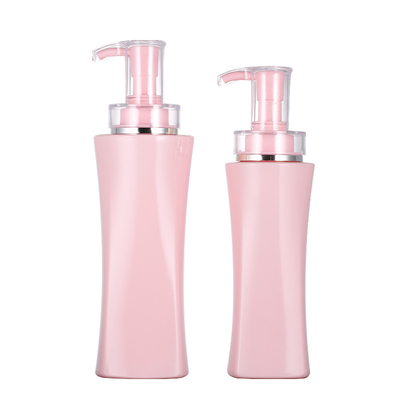 Empty 350ml 500 Ml Luxury Body Lotion Packaging Shower Gel Container Pink Shampoo Bottles