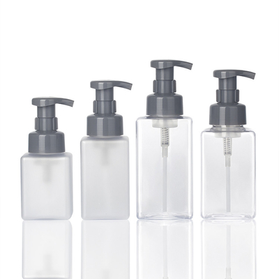 Frosted Cosmetic Foam Bottle Square Shape Hot Stamping ODM Available