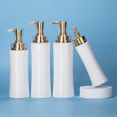 350ml 400ml 500ml OEM round shape plastic salon shampoo airless body pump packaging plastic bottles