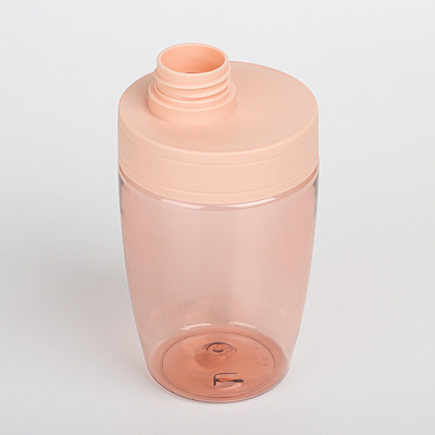 PET Round Bottom Empty Clear Blue 500ml Shower Gel And Lotion Milk Container Set Pet Plastic Bottles
