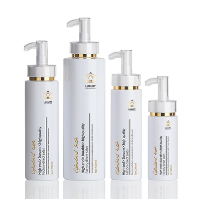 500ml Gold Shampoo Bottle Plastic Shaped Hair Lotion Bottle Shower Gel Hand Wash Empty Container With Pump