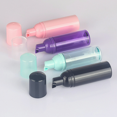 Clear Black 2 Oz Foam Pump Bottles 130mm Height 35.5mm Diameter