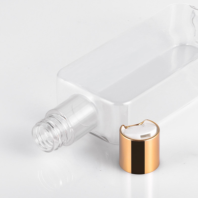 Plastic Disc Cap Bottle Squeezable Airless 300ml With Gold Screw Cap