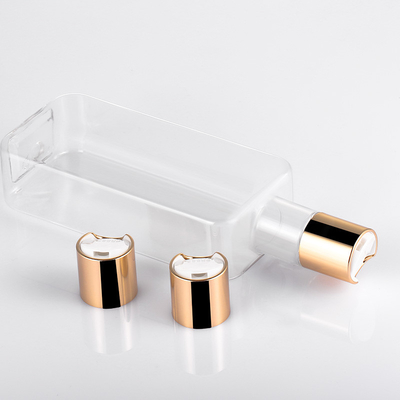 Plastic Disc Cap Bottle Squeezable Airless 300ml With Gold Screw Cap