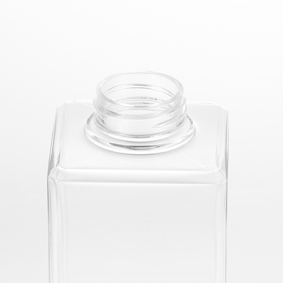 Recycled Square Clear Plastic Lotion Bottles With 44mm Pump 550ml