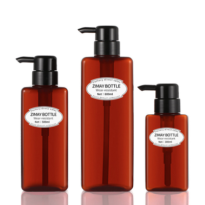 Clear Cosmetic Lotion Bottle , 41mm Square Lotion Pump Bottles