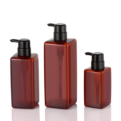 Clear Cosmetic Lotion Bottle , 41mm Square Lotion Pump Bottles