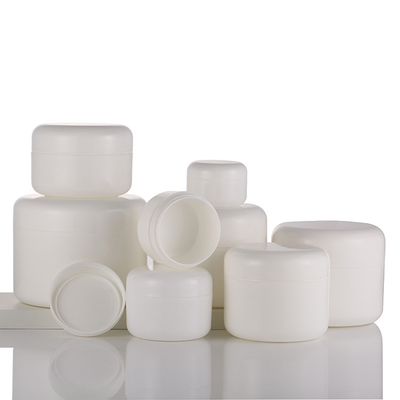 Round White Cream Packaging Jar , Body Cream 50g Cosmetic Jars
