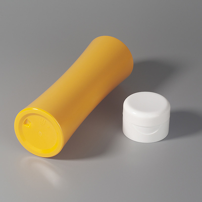 500ml Plastic Screw Top Bottles Airless Refillable Reusable Yellow