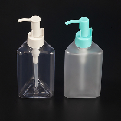 200ml Empty Airless Pump Bottle Triangle Transparent For Hair Oil