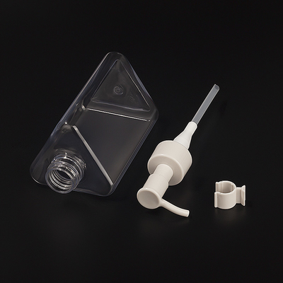200ml Empty Airless Pump Bottle Triangle Transparent For Hair Oil