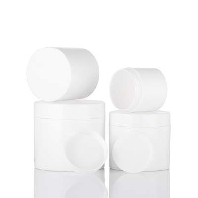 Plastic Empty 4 Oz Cosmetic Jars With Lids Amber Color Wide Mouth