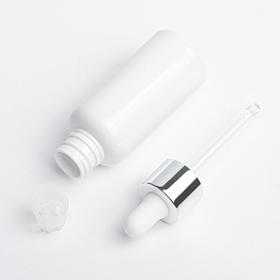 Silver Cosmetic Dropper Bottle 50ml For Essential Oil 34mm Diameter