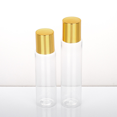 Gold Lid Plastic Cosmetic Containers 120ML 150ML Empty Lotion Toner Bottle
